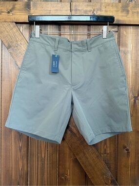 NWT J.Crew Tech Shorts Olive 7" Performance Stretch Flat Front Golf Men's Sz 28